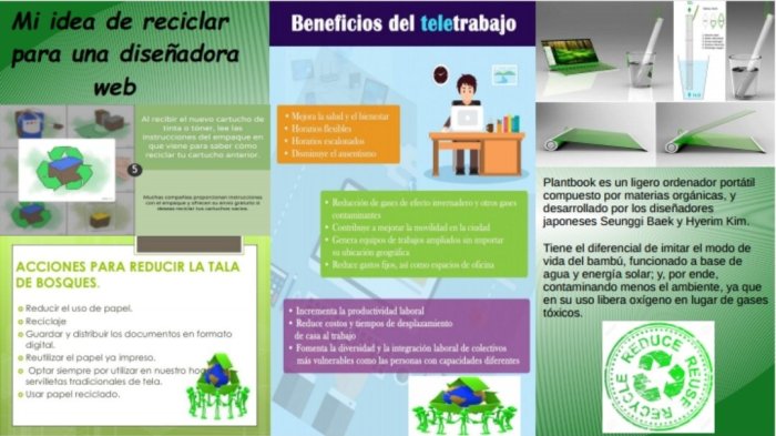 Imagen de reciclar para una diseñadora Web